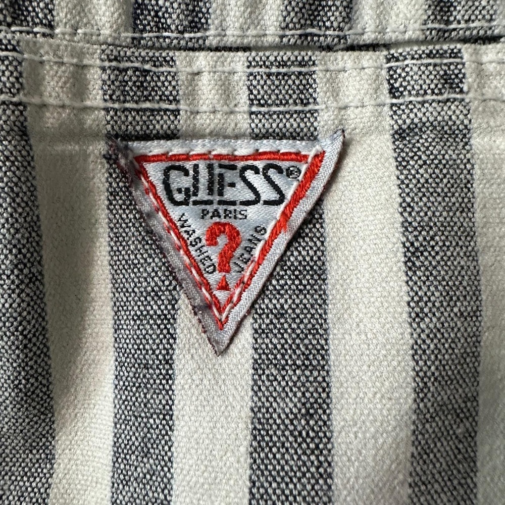 Vtg GUESS Georges Marciano Striped Jeans 29 High Waist 90s Y2K Punk Denim Rocker - Picture 4 of 9